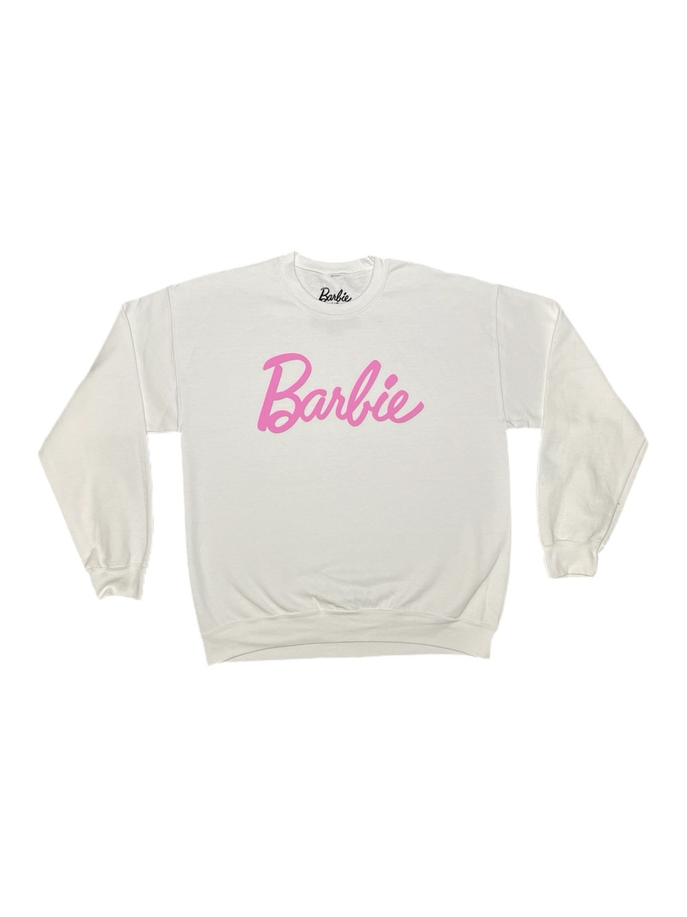 Barbie Graphic Crewneck White Sweatshirt